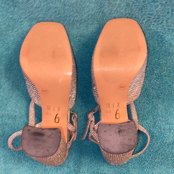 Mix No. 6 Sparkling Silver Platform Sandals - Picture 7 of 15